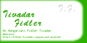 tivadar fidler business card